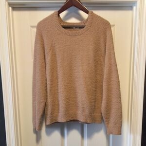 Copper Key Soft Tan Crew Neck Teddy Bear Sweater XXL
